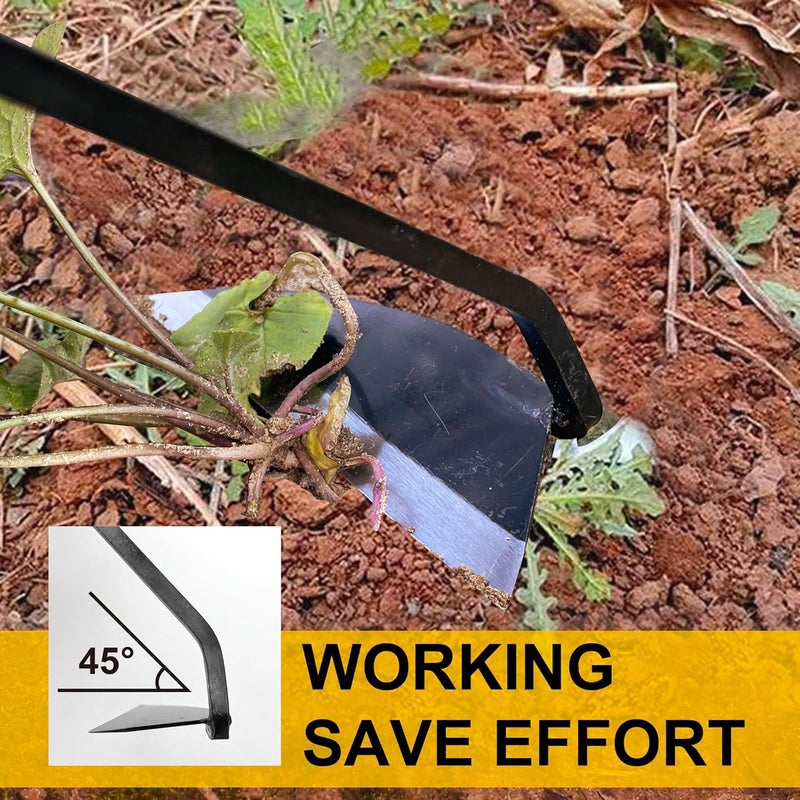 Hanpex Japanese Wide Blade Gardening Tools I Premium Quality Hand Hoes/Weeding Sickle Have Very Sharp Edge for Quick Work - Image 4